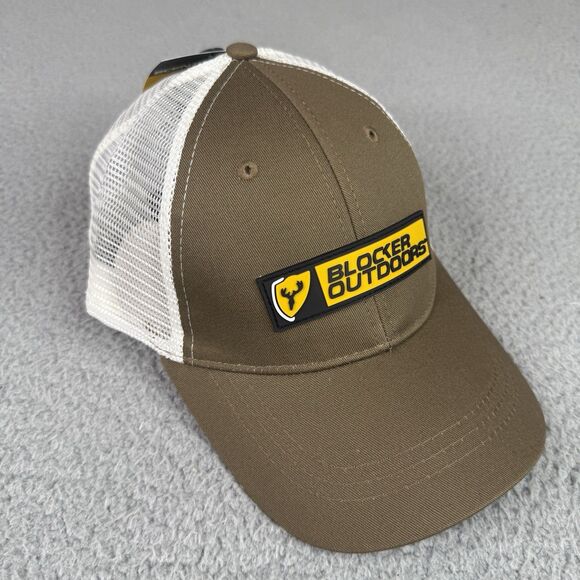 Scent Blocker Outdoors Hat Brown Snap Back Mesh Ball Cap Badge Logo NWT Hunting - Picture 3 of 11